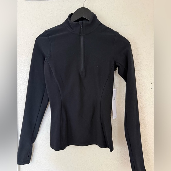 ✨ Alo Yoga Alosoft 1/2 Zip Rapid Pullover – Black (NWT) - Picture 2 of 5